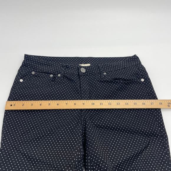 ANDREA JOVINE Size 6 Polka Dot Black White Stretch Ankle Cropped Jean Pants - Picture 6 of 8